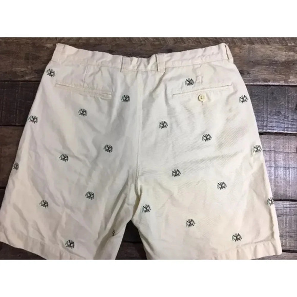 J Crew yellow anchor flat front shorts size 34 EUC - Picture 7 of 7